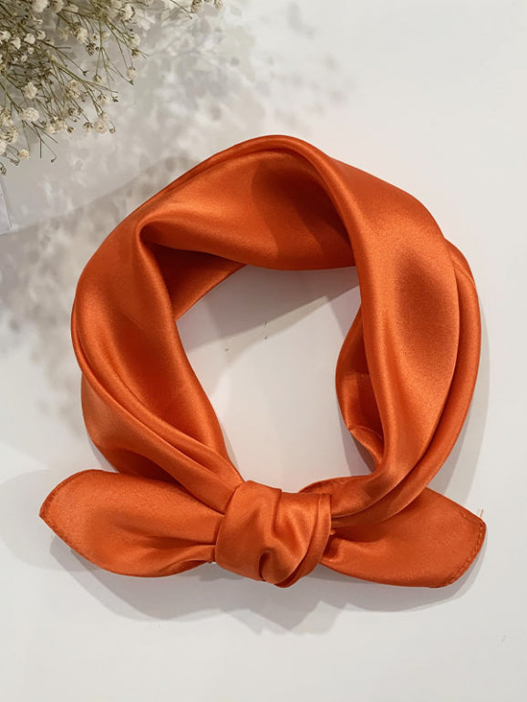 SilkSilky-UK Pure Silk Scarf Orange 002