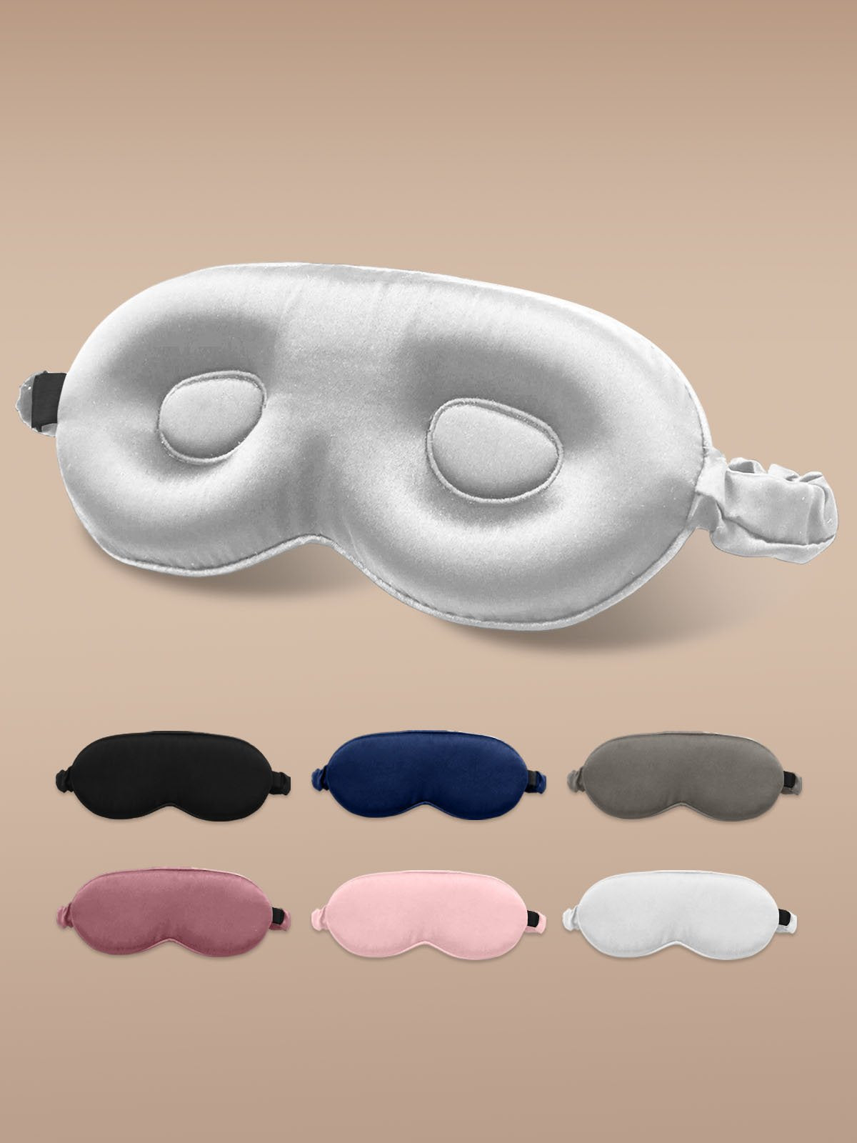 [Silver] SilkSilky-UK 22Momme Pure Silk Eye Mask 001