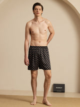 [Black Chain] SilkSilky-UK Men's Sleep Shorts 005