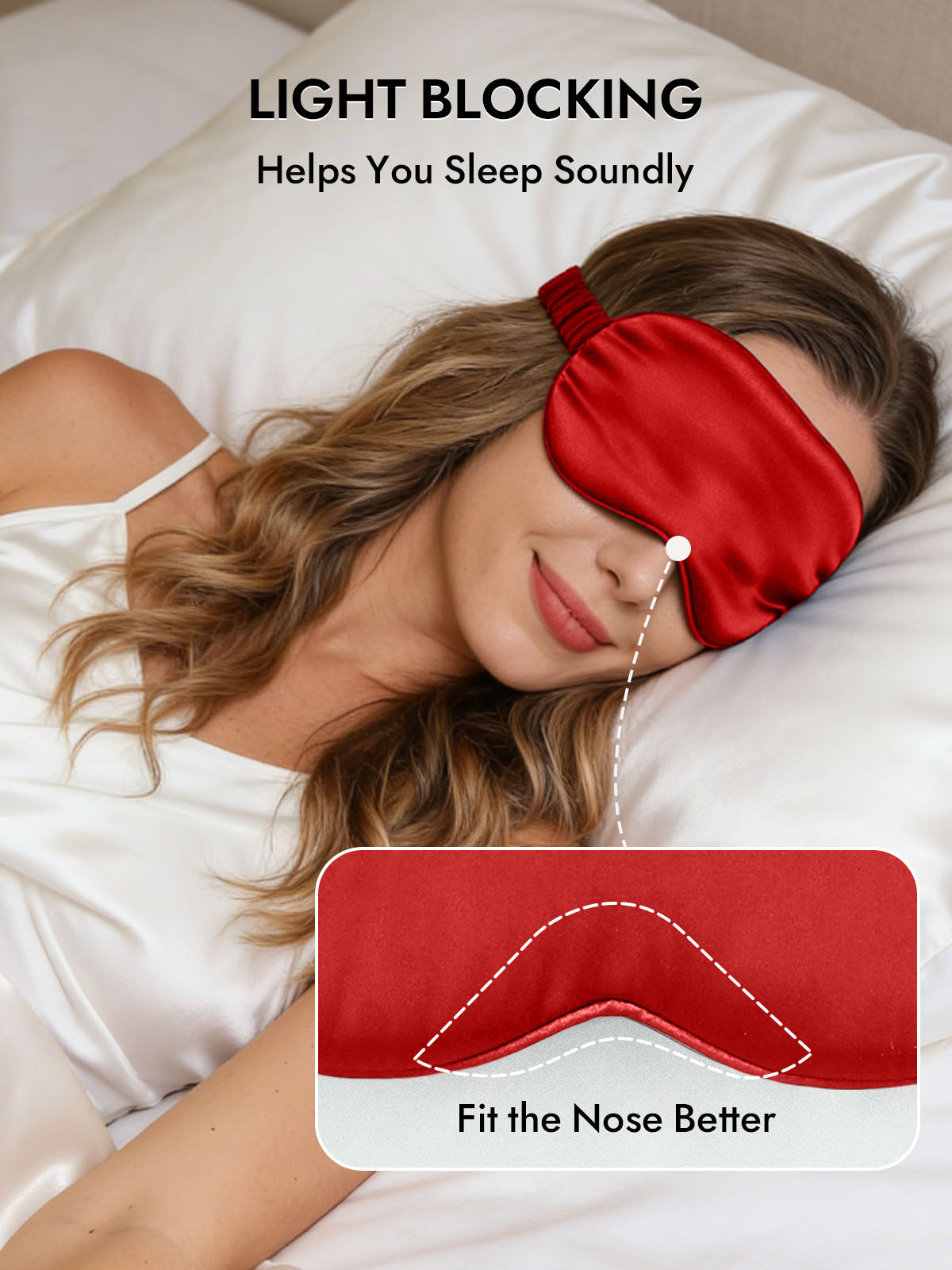 [Dark Red] SilkSilky-UK Sleep Mask 003