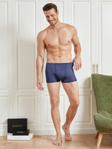 [Dark Blue] SilkSilky-UK 100% Silk Jersey Men's Underwear 003