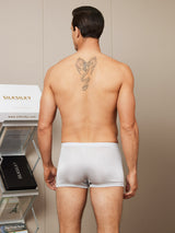[Gray] SilkSilky-UK 100% Silk Jersey Men's Underwear 002