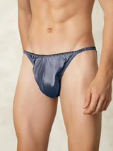 [Grayish Blue] SilkSilky-UK Pure Silk Men's Underwear 004
