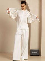 [White] SilkSilky-UK Pure Silk Scarf 004