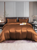 SilkSilky UK 22Momme Pure Silk Bedding Set Coffee 005