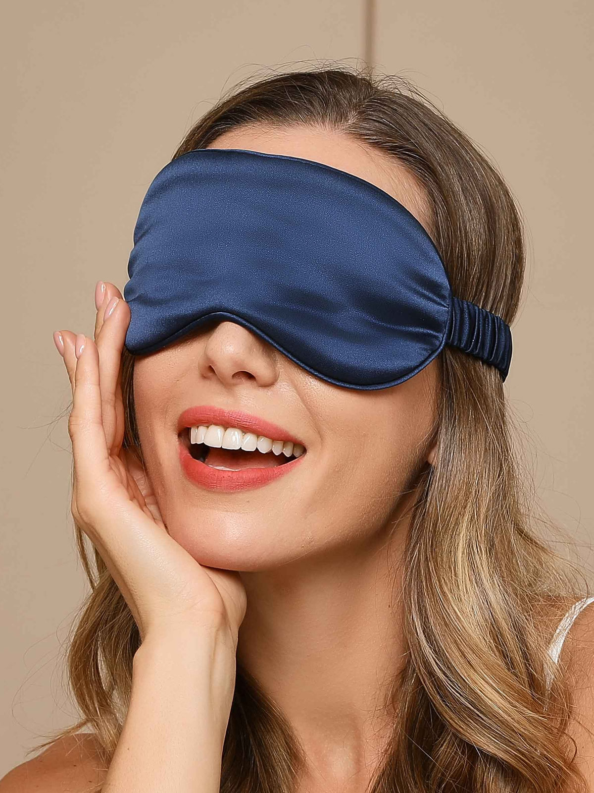 SilkSilky-UK 19Momme Pure Silk Eye Mask DarkBlue 002