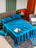 SilkSilky UK 25Momme Pure Silk Bedding Set Teal 003