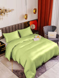 SilkSilky-UK 19Momme Pure Silk Duvet Cover MintGreen 006