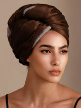 [Coffee] SilkSilky-UK Hair Towel Wrap 004