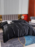 SilkSilky UK 22Momme Pure Silk Duvet Cover Black 004