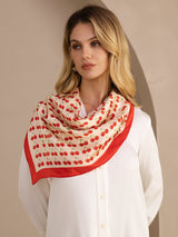 [Beige Cherry] SilkSilky-UK Scarf 002