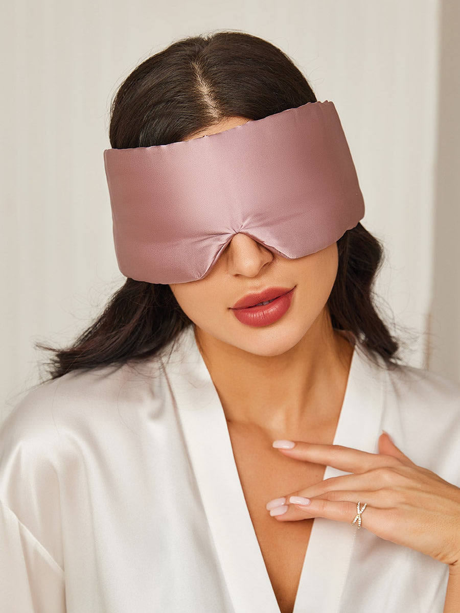 [Pale Mauve] SilkSilky-UK 19Momme Pure Silk Eye Mask 001
