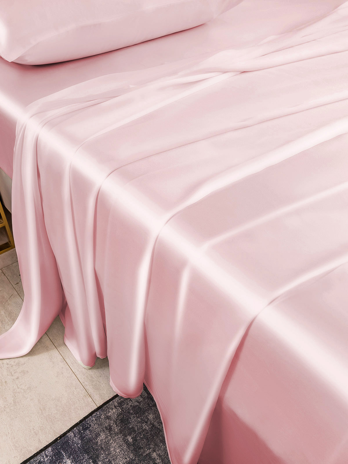 [Pink] SilkSilky-UK 25Momme Pure Silk Bedding Set 003