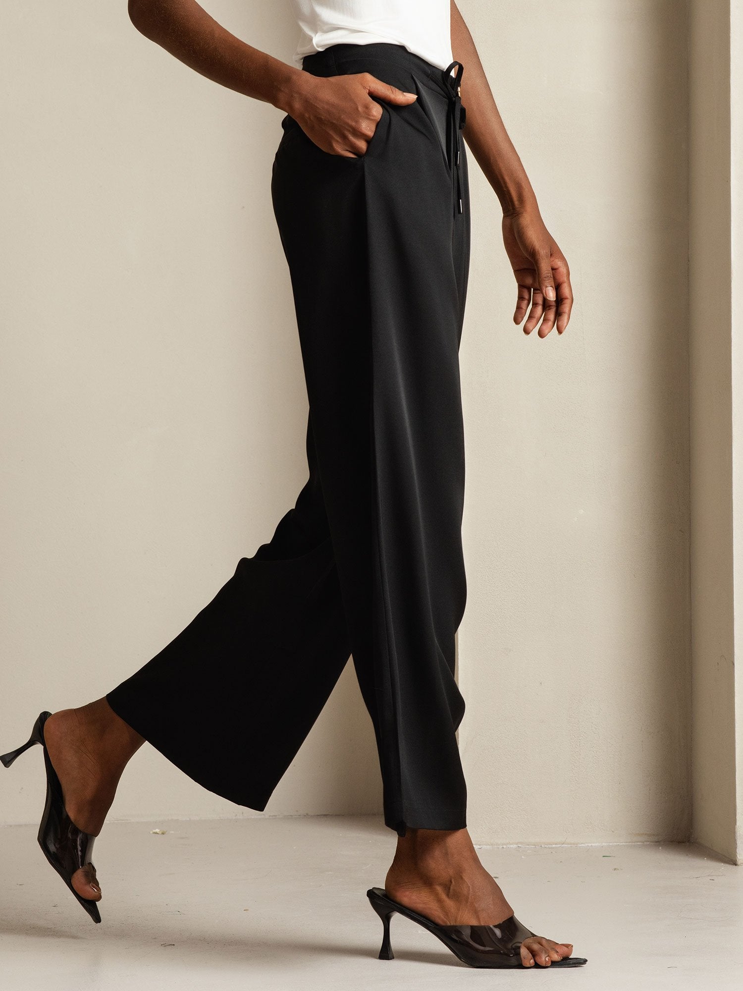 [Black] SilkSilky-UK 19Momme Silk Womens Pants 008
