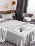 SilkSilky UK 19Momme Pure Silk Bedding Set Silver 004