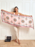 SilkSilky UK Pure Silk Scarf Pink 005