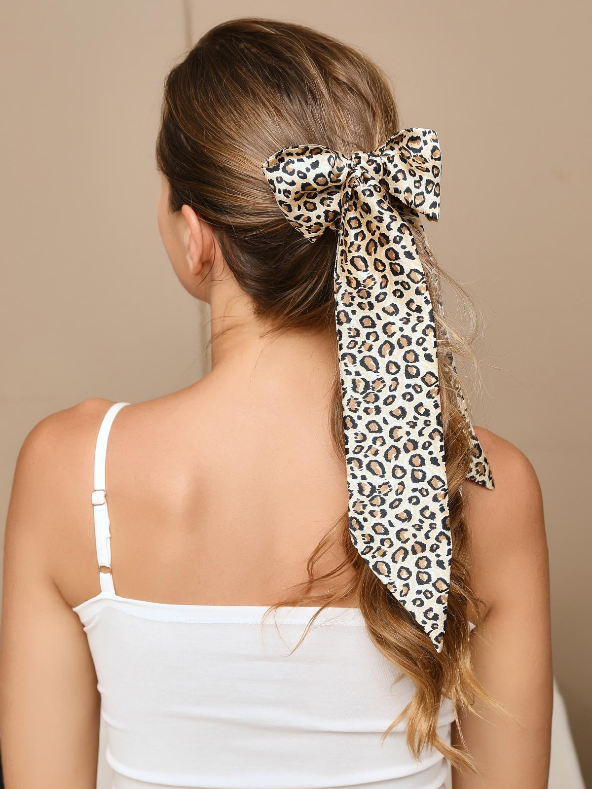 SilkSilky-UK 19Momme Pure Silk Scrunchie Leopard 005