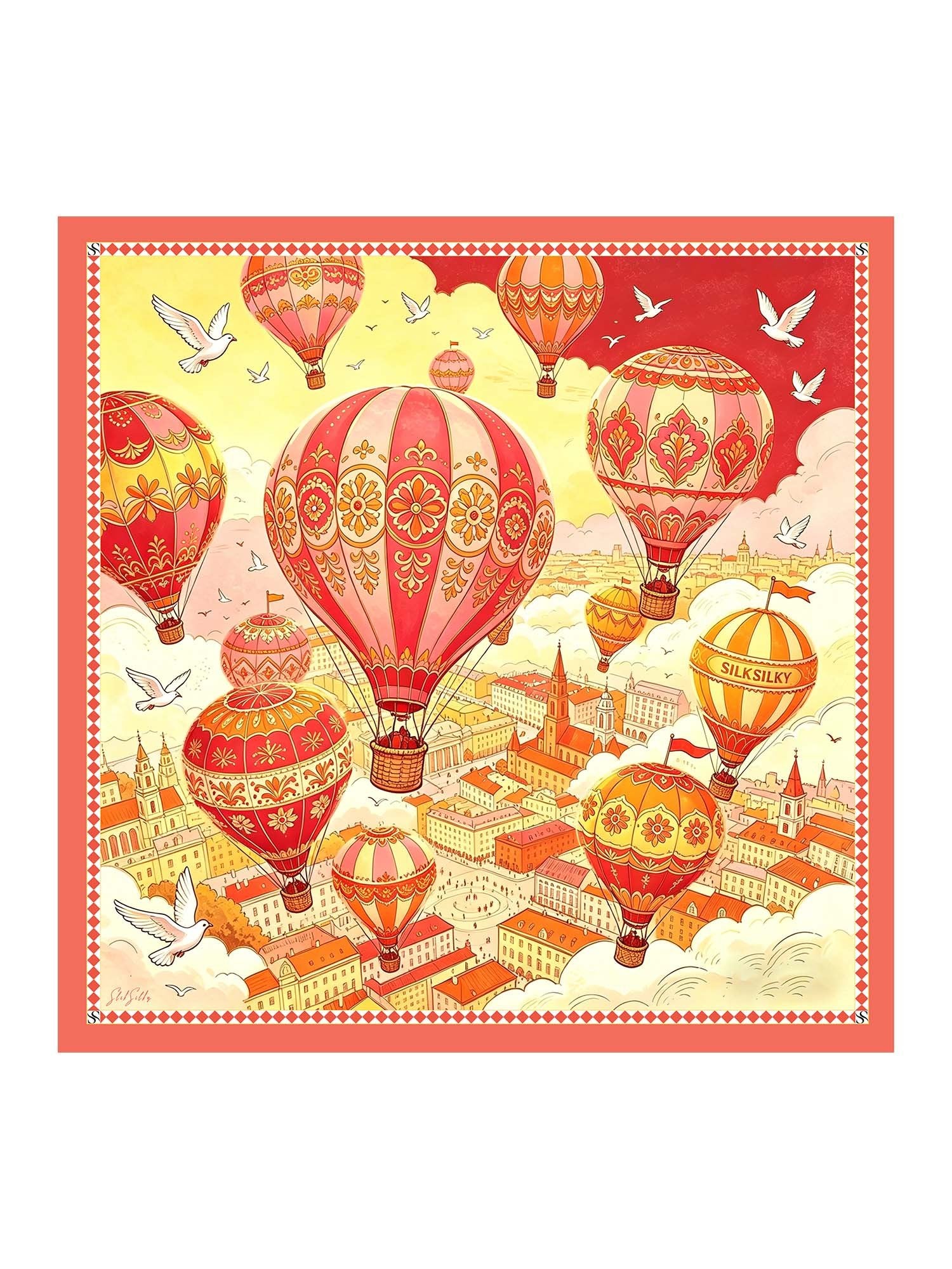 [Yellow Balloon] SilkSilky-UK Scarf 001