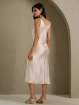 [Beige] SilkSilky-UK Sleeveless Dress 002