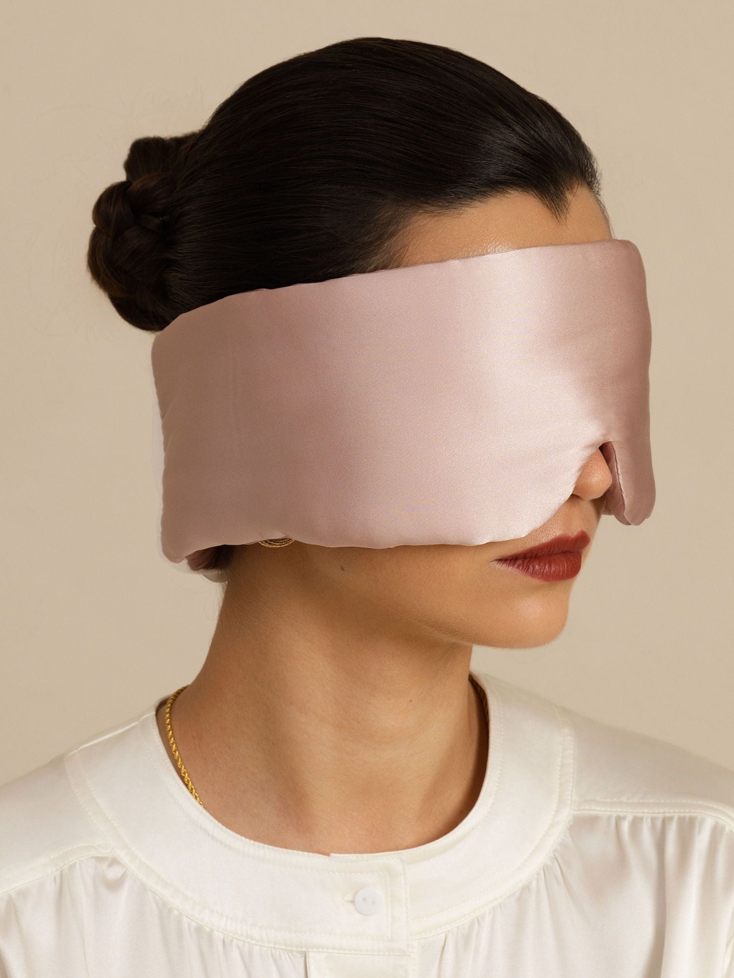 [PaleMauve+LightPink] SilkSilky-UK Sleep Mask 001