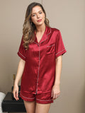 SilkSilky-UK-Pure-Silk-Short-Sleeve-Lapel-Women's-Pyjamas-Wine-001