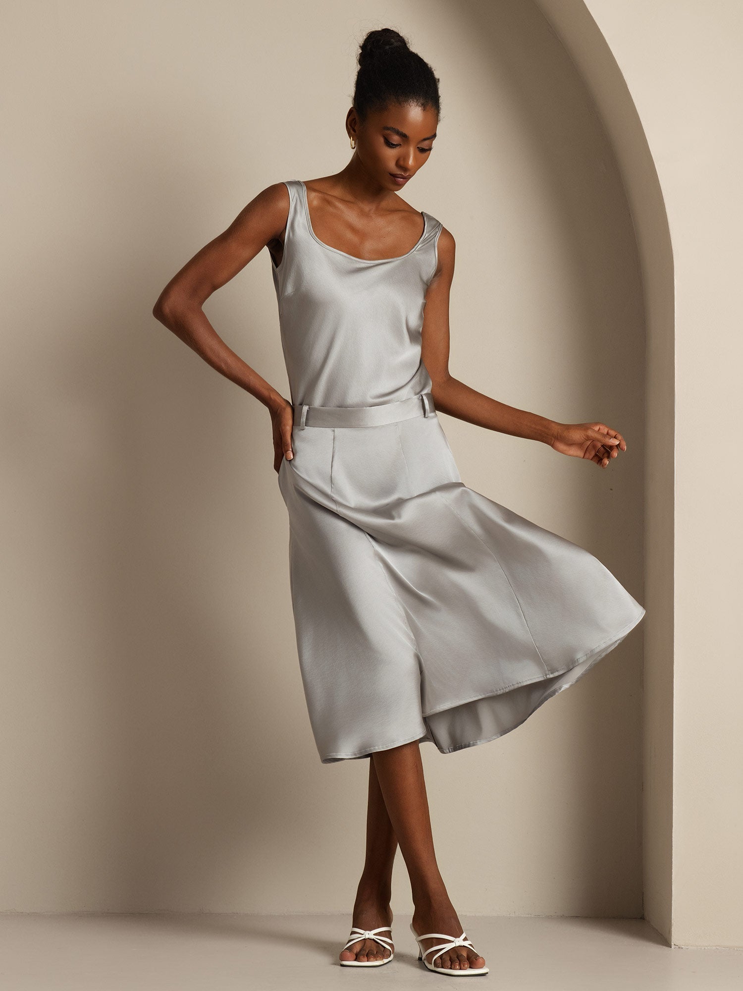 [Griffin Gray] SilkSilky-UK 19Momme Silk U Neck Camisole 006,