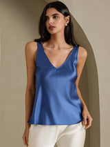 [Real Teal] SilkSilky-UK Sleeveless V Neck Camisole 001