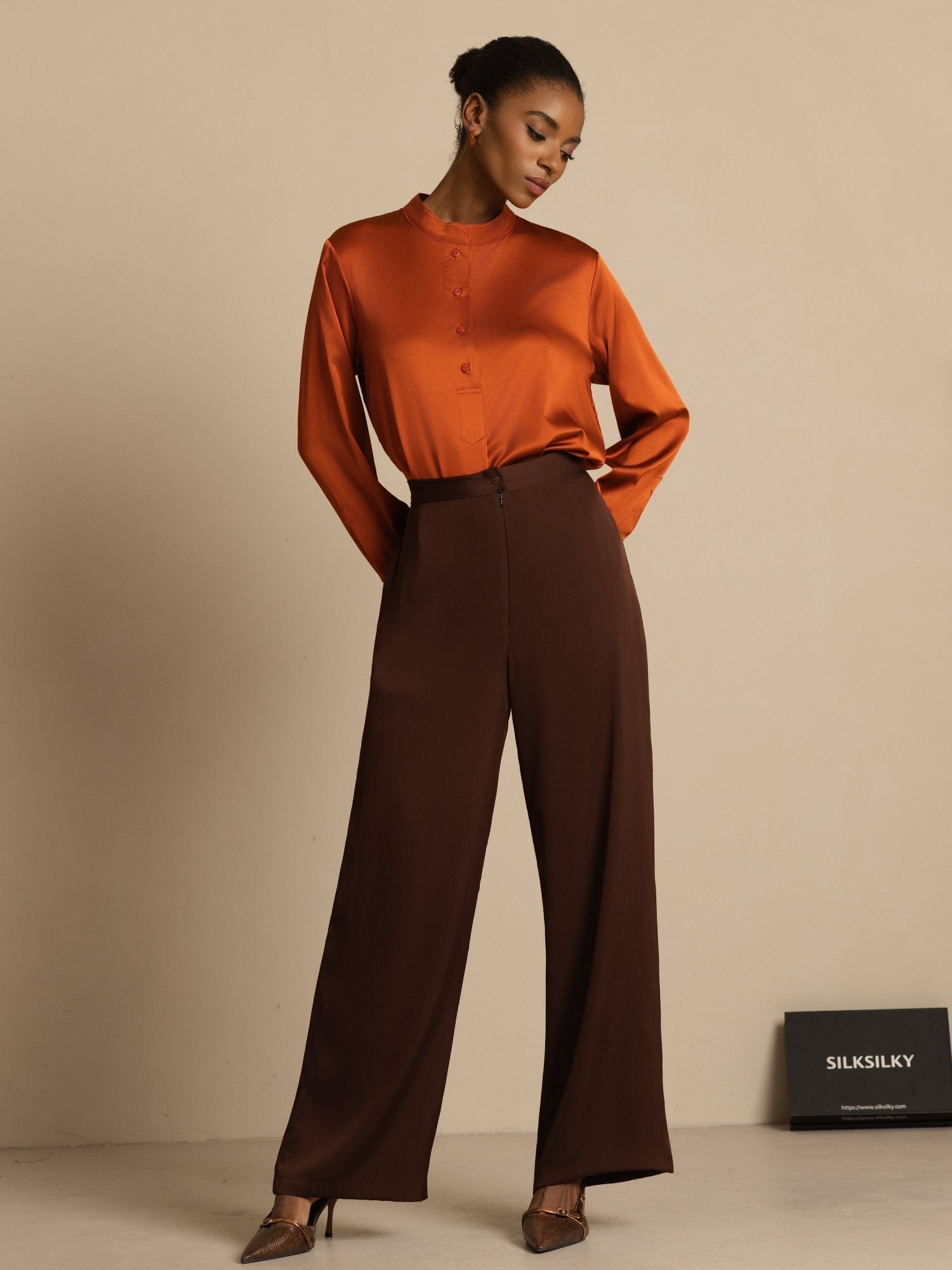 [BitterChocolate] SilkSilky-UK 19Momme Silk Womens Pants 007