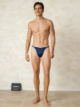 [Dark Blue] SilkSilky-UK Pure Silk Men's Underwear 005