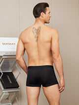 [Black] SilkSilky-UK 100% Silk Jersey Men's Underwear 002