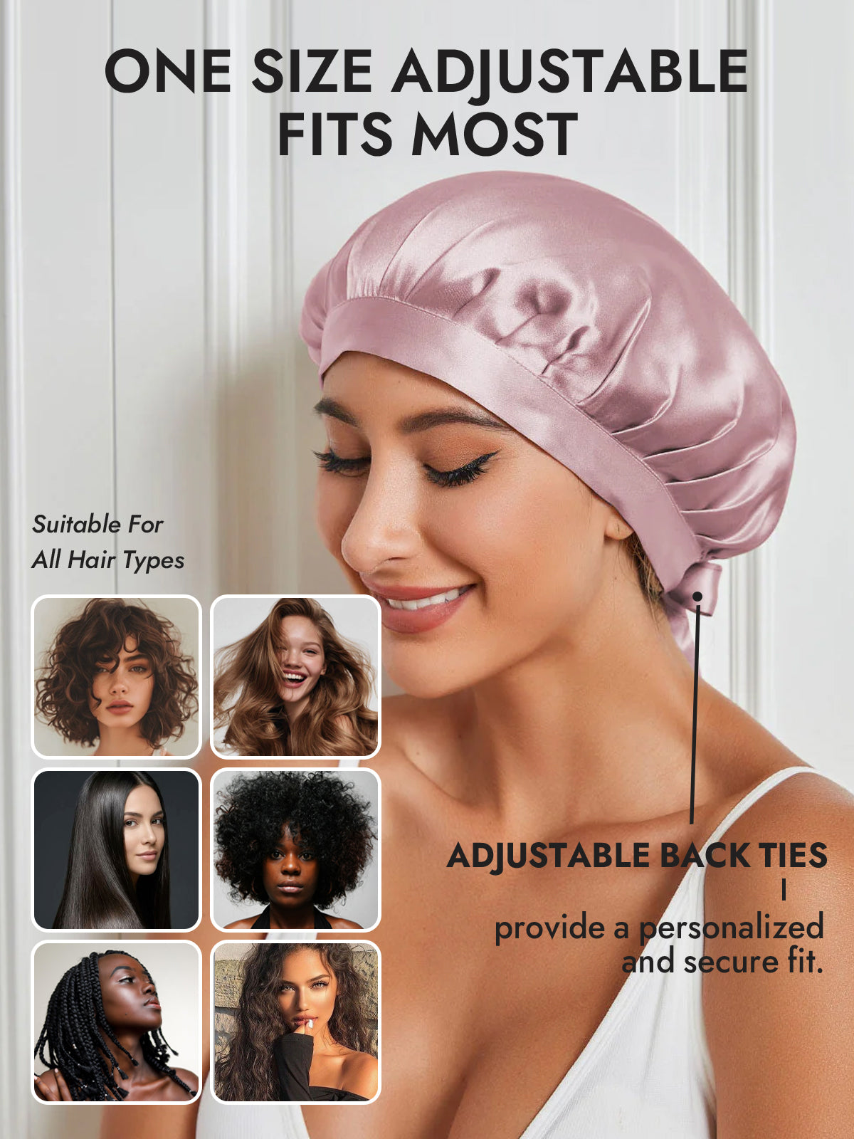 [Pale Mauve] SilkSilky-UK Pure Silk Sleep Cap 005