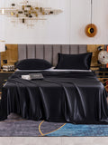 SilkSilky-UK 19Momme Pure Silk Sheet Black 007