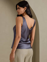 [Dark Gray] SilkSilky-UK Sleeveless V Neck Camisole 002