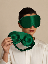 [Dark Green] SilkSilky-UK Sleep Mask 001
