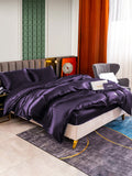 SilkSilky UK 25Momme Pure Silk Bedding Set DeepPurple 003