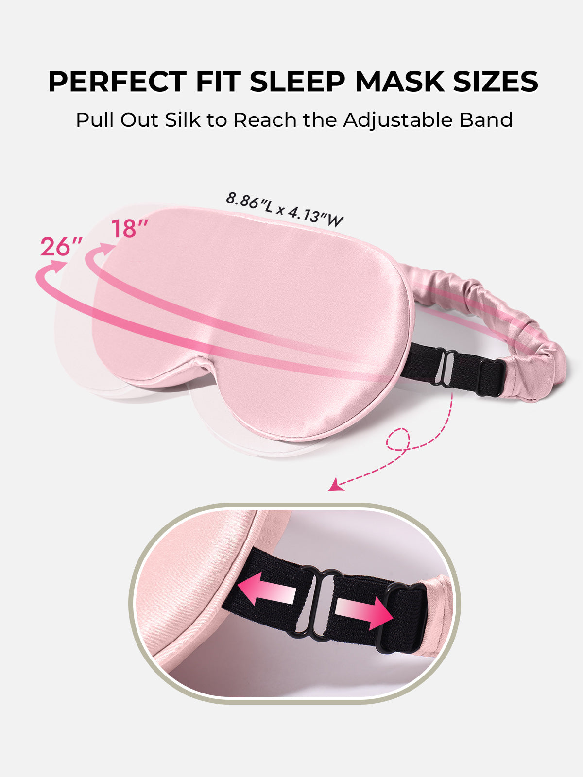 [Pink] SilkSilky-UK Pure Silk Eye Mask 003