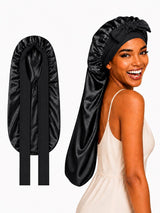 [Black] SilkSilky-UK Sleep Cap 001