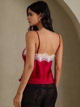[Wine] SilkSilky-UK Spaghetti Strap V Neck Camisole 002