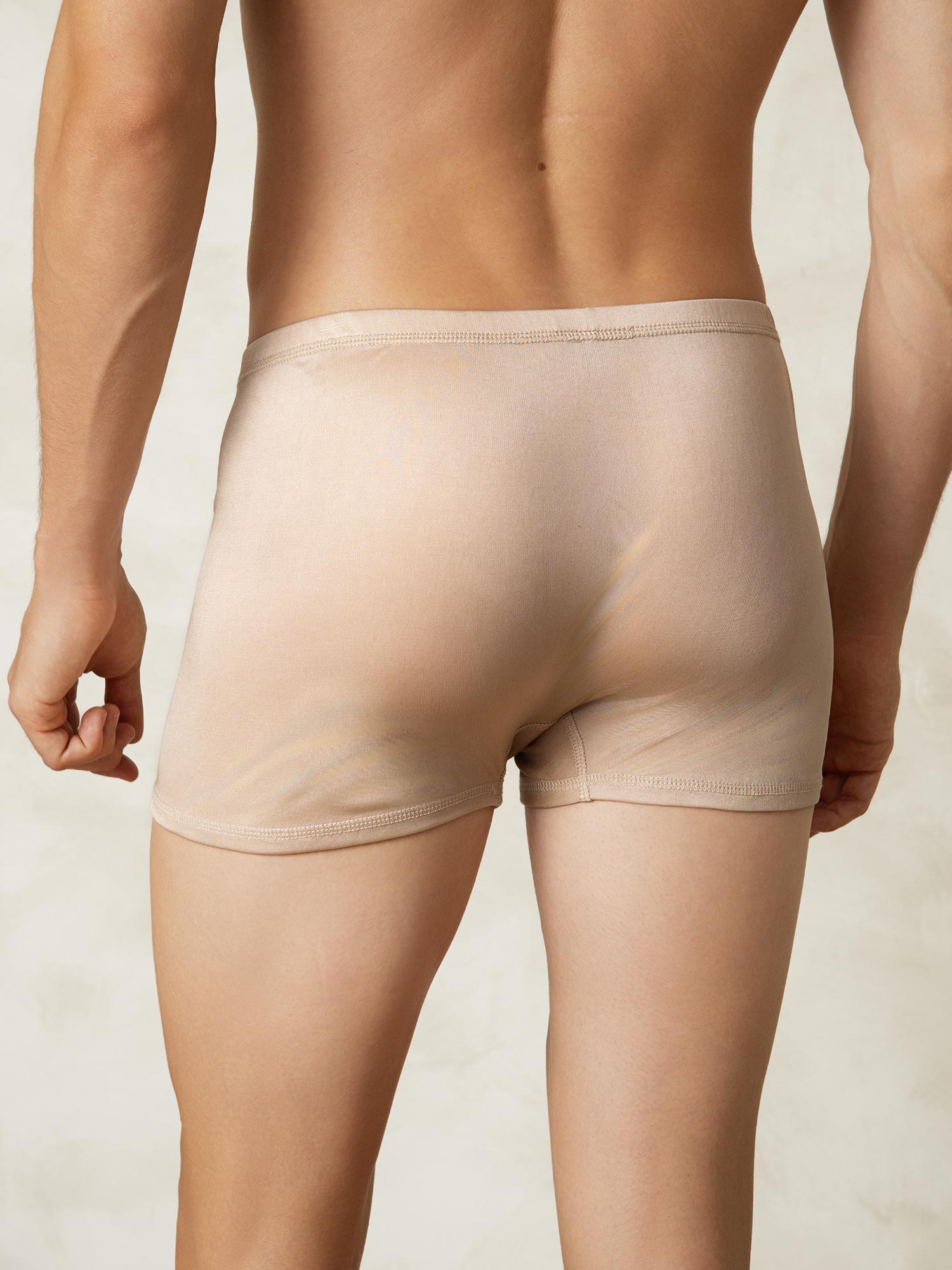 [Beige] SilkSilky-UK Silk Knitted Mens Underwear 002