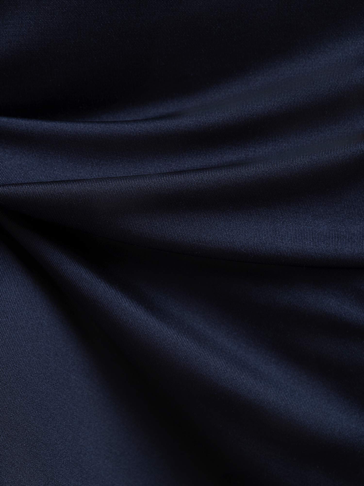 [Dark Blue] SilkSilky-UK Silk Knitted Round Neck Nightdress 005