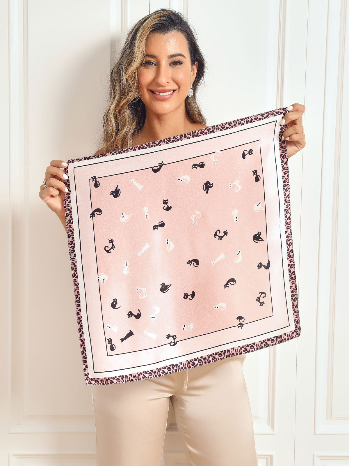 SilkSilky UK Pure Silk Scarf Pink 005