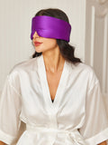 SilkSilky UK 19Momme Pure Silk Eye Mask Purple 002