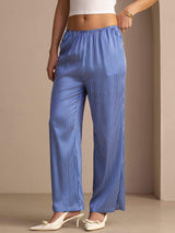 [Blue Pinstripe] SilkSilky-UK Womens Pants 006