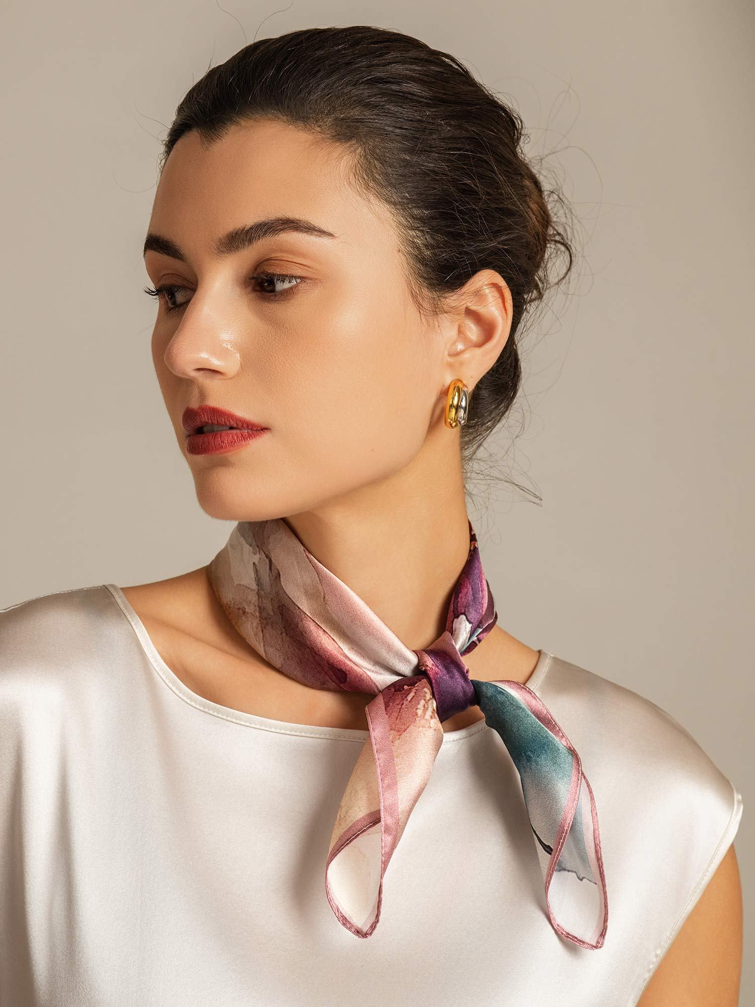 [P102] SilkSilky-UK Pure Silk Scarf 004,