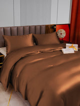 [Coffee] SilkSilky-UK 22Momme Pure Silk Bedding Set 004,