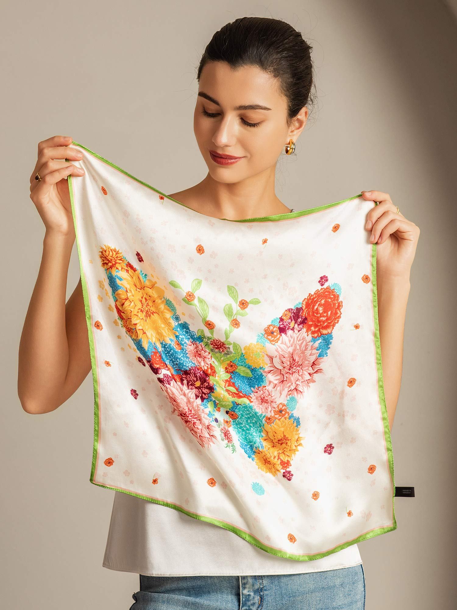 [P091] SilkSilky-UK Pure Silk Scarf 003