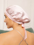 SilkSilky-UK Pure Silk Sleep Cap LightPink 002