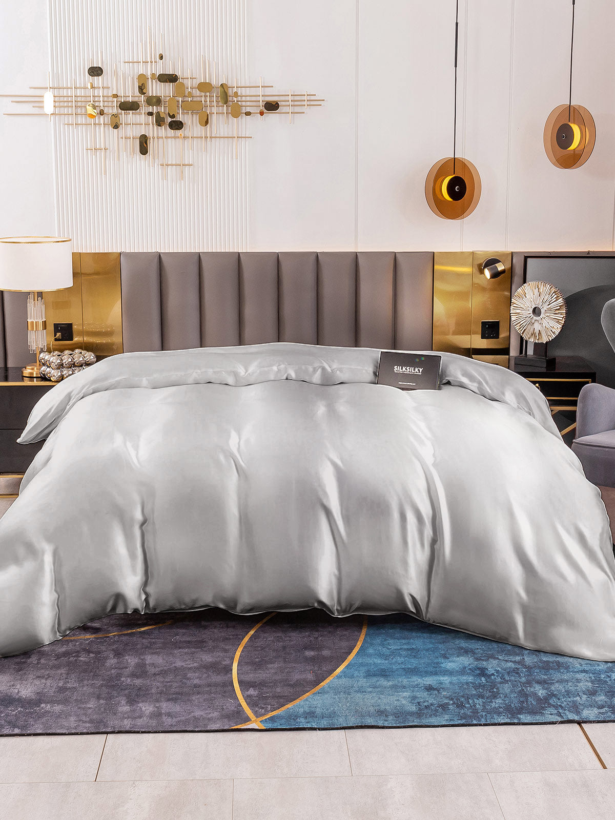 [Silver] SilkSilky-UK 19Momme Pure Silk Duvet Cover 002