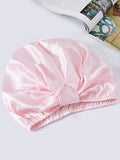 SilkSilky UK Pure Silk Sleep Cap Pink 002