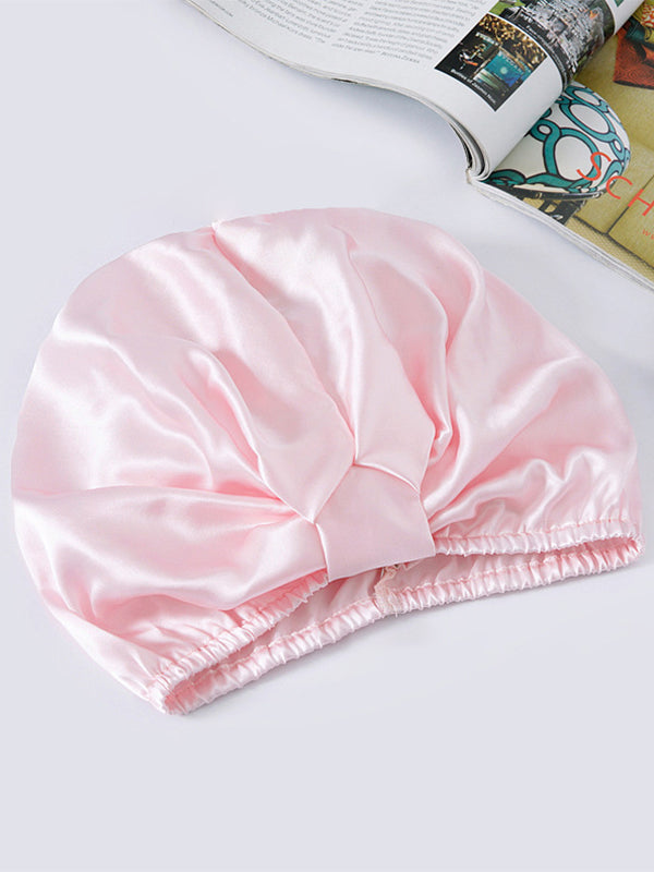 SilkSilky-UK Pure Silk Sleep Cap Pink 002